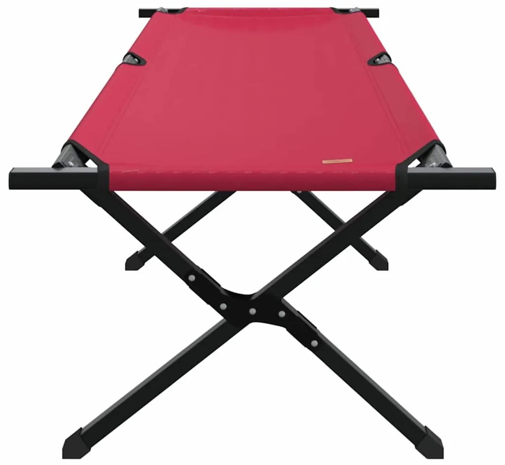 vidaXL Αναδιπλούμενο Κρεβάτι Κάμπινγκ Κόκκινο 193 x 69 x 45 εκ.