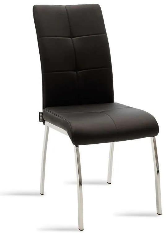 Καρέκλα Ariadne 029-000069 Black Μέταλλο,Τεχνόδερμα