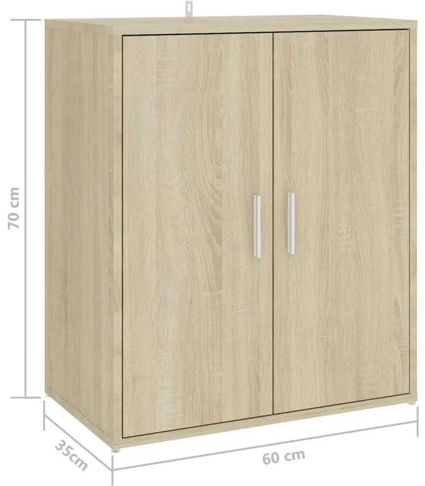 Παπουτσοθήκη Sonoma Δρυς 60 x 35 x 70 εκ. από Επεξ. Ξύλο - Καφέ