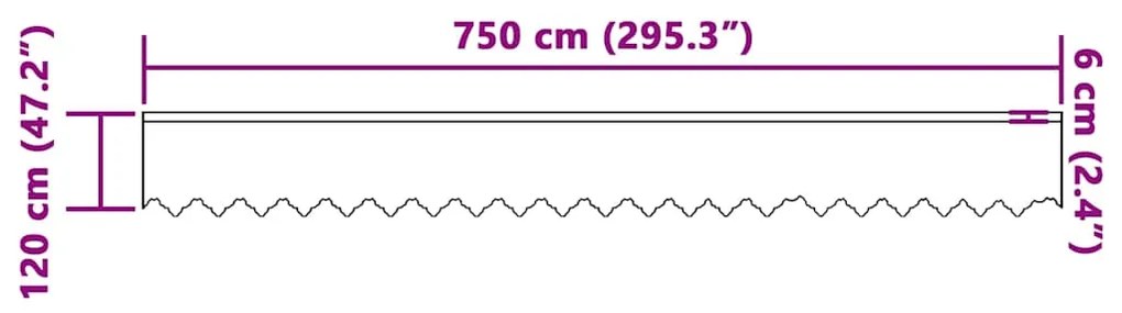vidaXL Κουρτίνες με κουρτίνες Λευκό 750 x 120 εκ. Πολυεστέρας