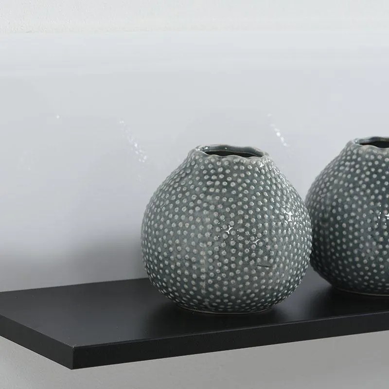 Ράφι τοίχου Trentino ZP Λευκό - Μαύρο - Λευκή Λάκα 120x19,5x22 εκ. 120x19.5x22 εκ.