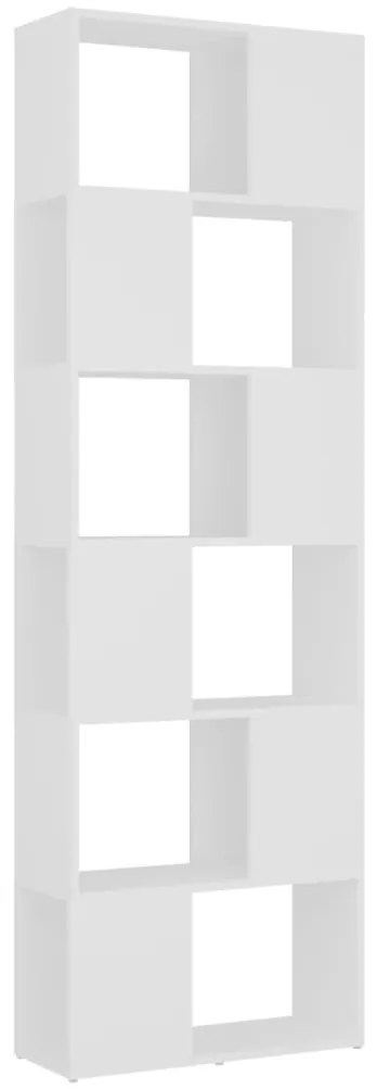 vidaXL Βιβλιοθήκη/Διαχωριστικό Χώρου Λευκό 60 x 24 x 186 εκ.