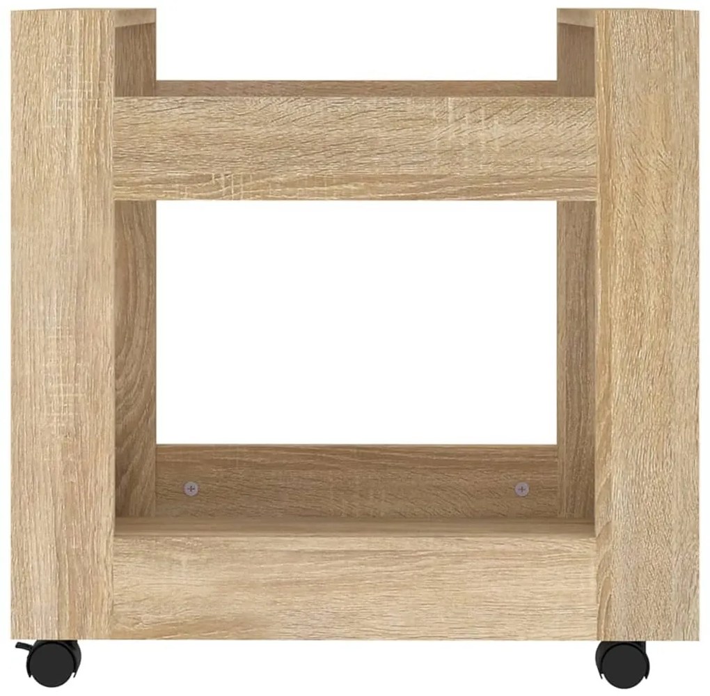 vidaXL Γραφείο Τρόλεϊ Sonoma Δρυς 60x45x60 εκ. από Επεξεργασμένο Ξύλο