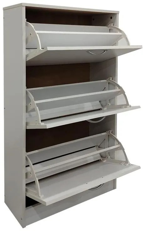 Παπουτσοθήκη Savaz σε λευκή απόχρωση 60x24x114εκ 60x24x114 εκ.