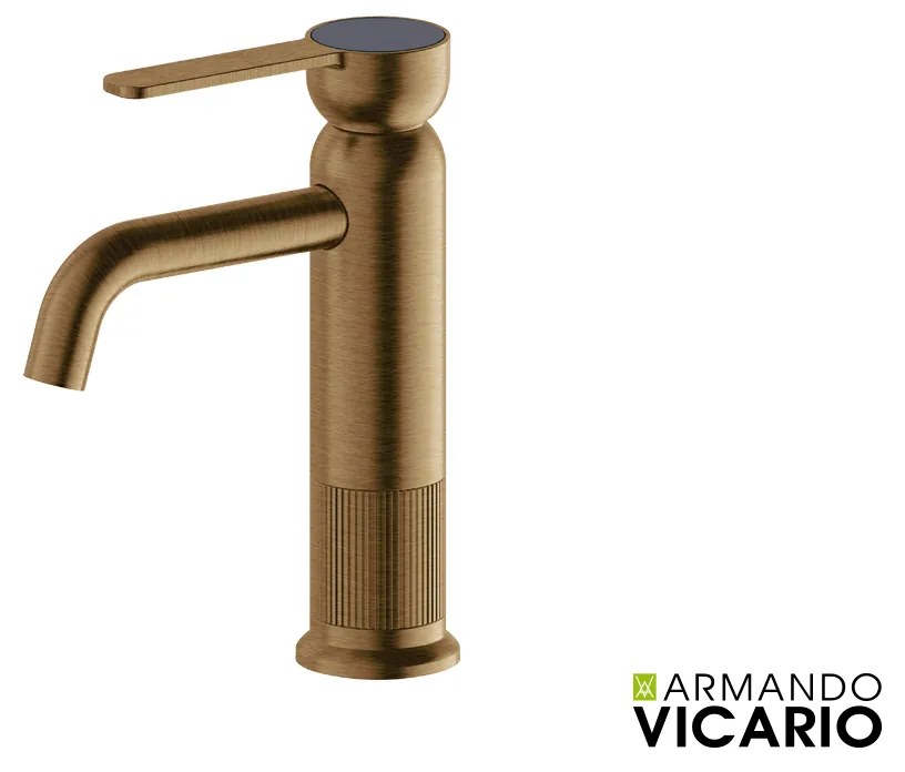 Armando Vicario LUMIERE Μπαταρία Νιπτήρος με βαλβίδα clic-clac Antique Brass