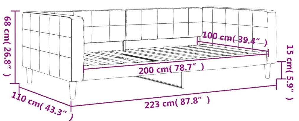 ΚΑΝΑΠΕΣ ΚΡΕΒΑΤΙ ΜΑΥΡΟΣ 100 X 200 ΕΚ. ΒΕΛΟΥΔΙΝΟΣ 354019