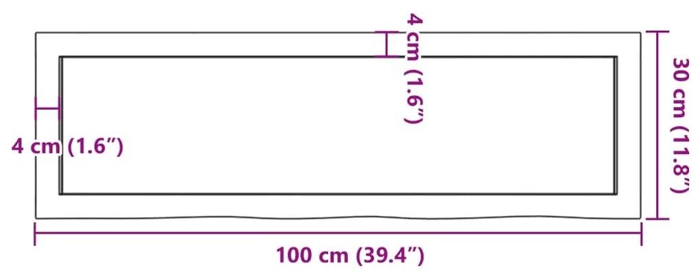 ΠΑΓΚΟΣ ΜΠΑΝΙΟΥ 100X30X(2-6) ΕΚ. ΑΠΟ ΑΚΑΤΕΡΓΑΣΤΟ ΜΑΣΙΦ ΞΥΛΟ 3156031