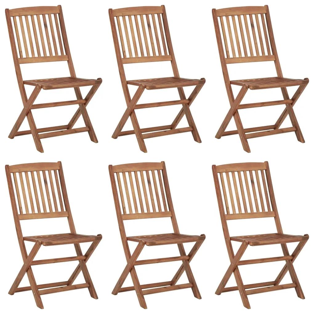 Καρέκλες Εξ. Χώρου Πτυσσόμενες 6 τεμ. από Μασίφ Ξύλο Ακακίας