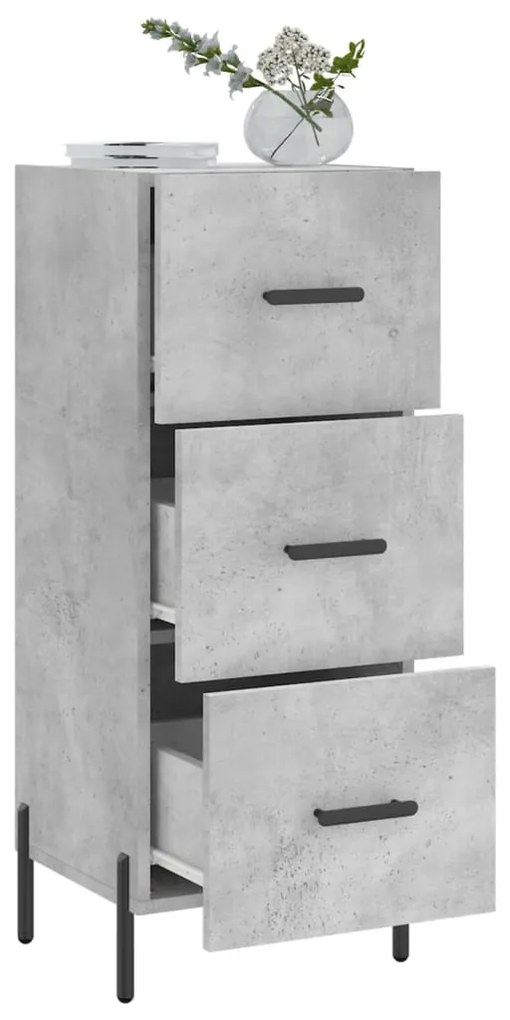 vidaXL Ντουλάπι Γκρι Σκυροδέματος 34,5x34x90 εκ. Επεξεργασμένο Ξύλο