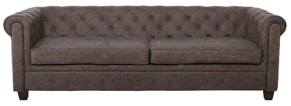 CHESTERFIELD NEWPORT KΑΝΑΠΕΣ 3ΘΕΣΙΟΣ ΣΑΛΟΝΙΟΥ - ΚΑΘΙΣΤΙΚΟΥ, ΥΦΑΣΜΑ ANTIQUE LOOK ΚΑΦΕ