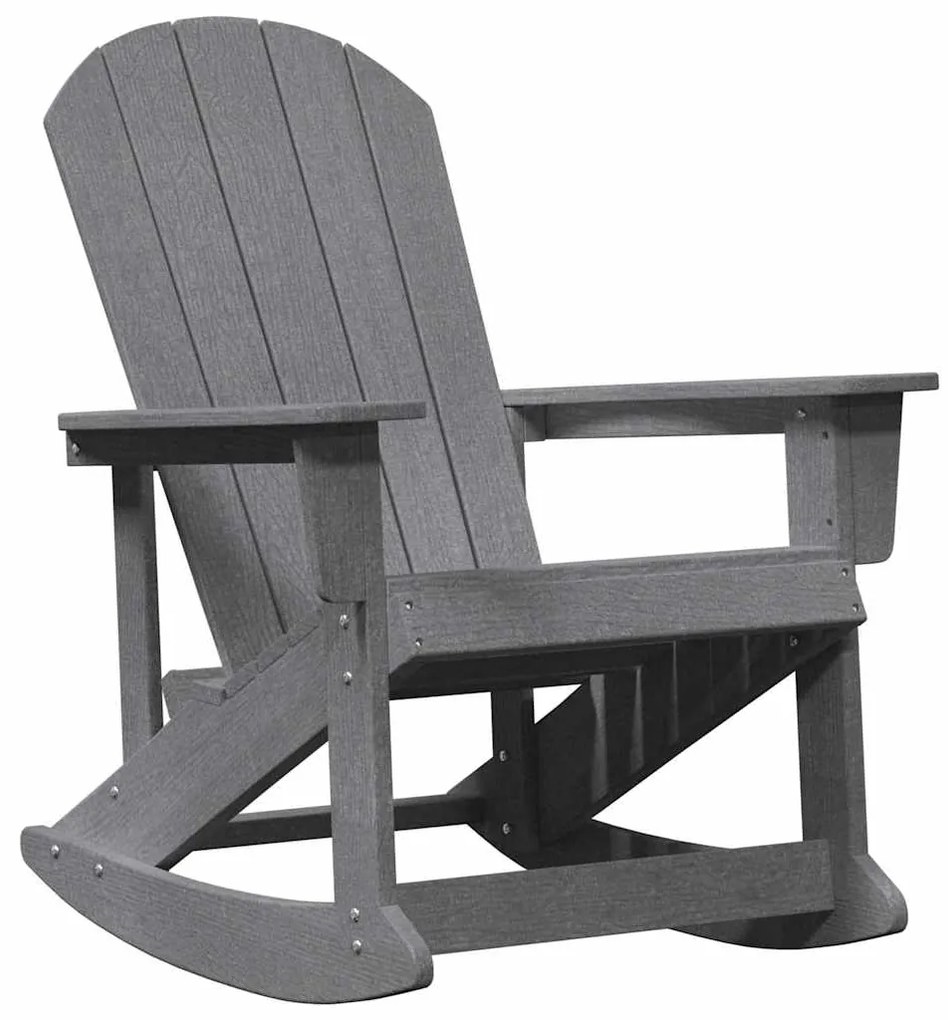 vidaXL Καρέκλες Ροκάντας Adirondack 2 pcs Ανοιχτό γκρι HDPE