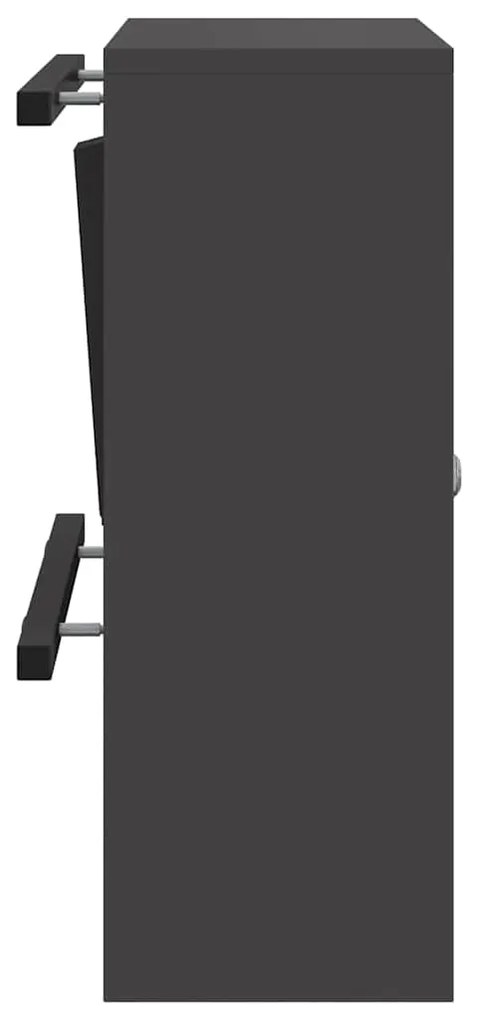 vidaXL γραμματοκιβώτιο Μαύρο 30 x 23 x 55 εκ. Ατσάλι