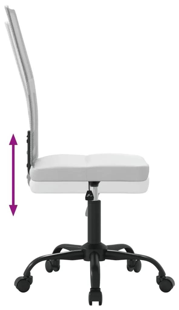 Καρέκλα Γραφείου Ρυθμιζόμενο Ύψος Λευκή από Διχτυωτό Ύφασμα - Λευκό