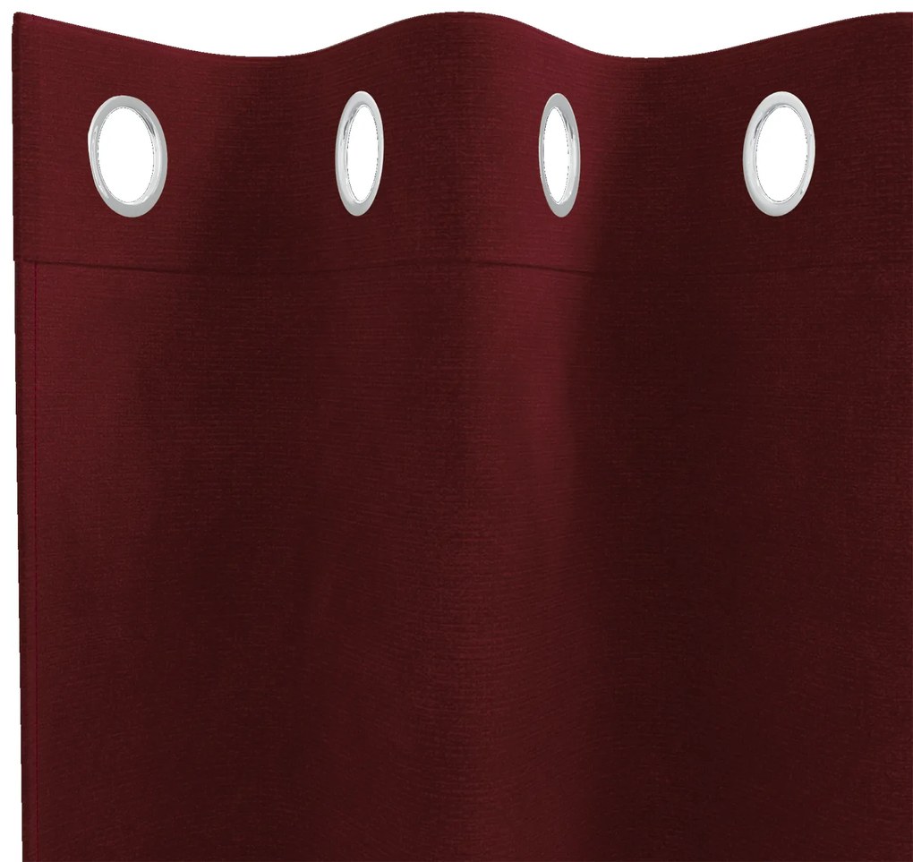 vidaXL Curtains Ένα οργανικό προϊόν με γαντζάκια 2 τμχ Μπορντό Βελούδο