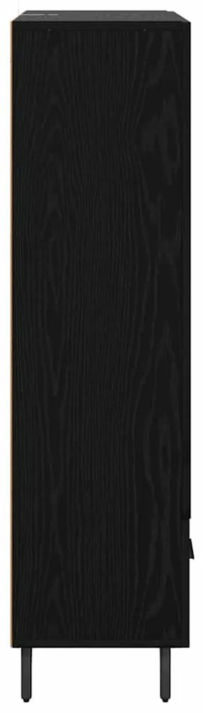 vidaXL Highboard Μαύρη Οξυά 69,5 x 31 x 115 εκ. Επεξεργασμένο ξύλο