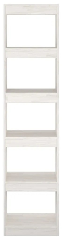 vidaXL Βιβλιοθήκη/Διαχωριστικό Χώρου Λευκό 40x30x167,5 εκ. Ξύλο Πεύκου