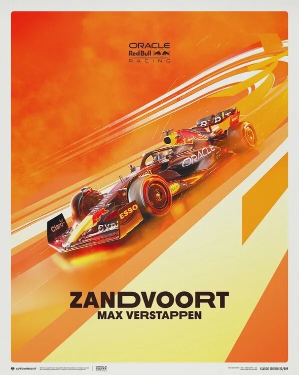 Εκτύπωση τέχνης Oracle Red Bull Racing - Max Verstappen - Dutch Grand Prix - 2022, Automobilist