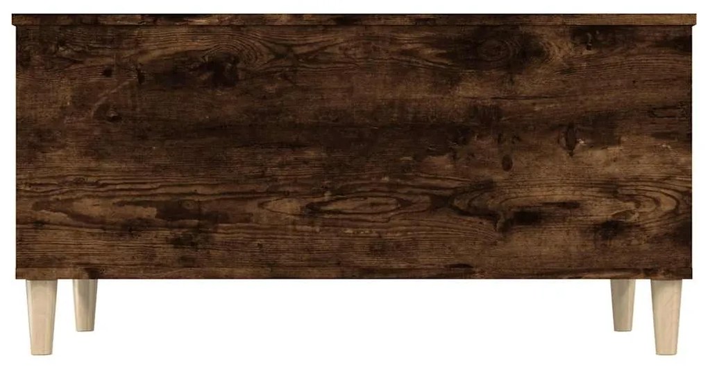 vidaXL Τραπεζάκι Σαλονιού Καπνιστή Δρυς 90x44,5x45 εκ. Επεξ. Ξύλο