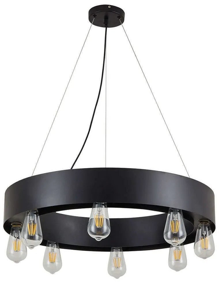 Φωτιστικό Οροφής Tale 77-8255 65x65x120cm 8xE27 60W Black Homelighting