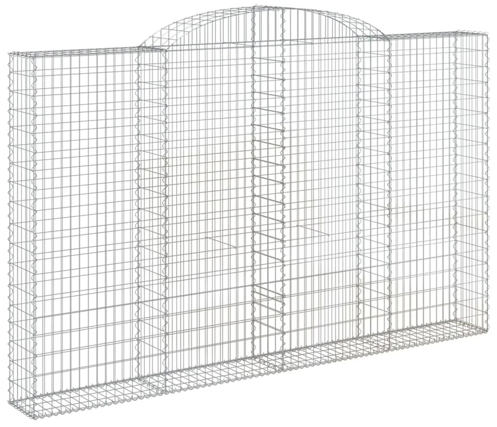 vidaXL Συρματοκιβώτιο Τοξωτό 300x30x180/200εκ. από Γαλβανισμένο Χάλυβα