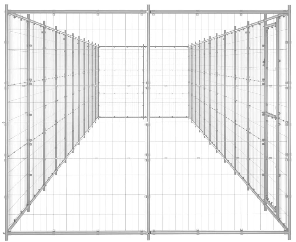vidaXL Κλουβί Σκύλου Εξωτερικού Χώρου 26,62 μ² από Γαλβανισμένο Χάλυβα