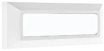 Απλίκα Φωτιστικό Τοίχου LED 4W 3CCT Παραλληλόγραμμη 21-5100-1 ΦOS_ME-21-5100-1-Λευκό 21-5100-1