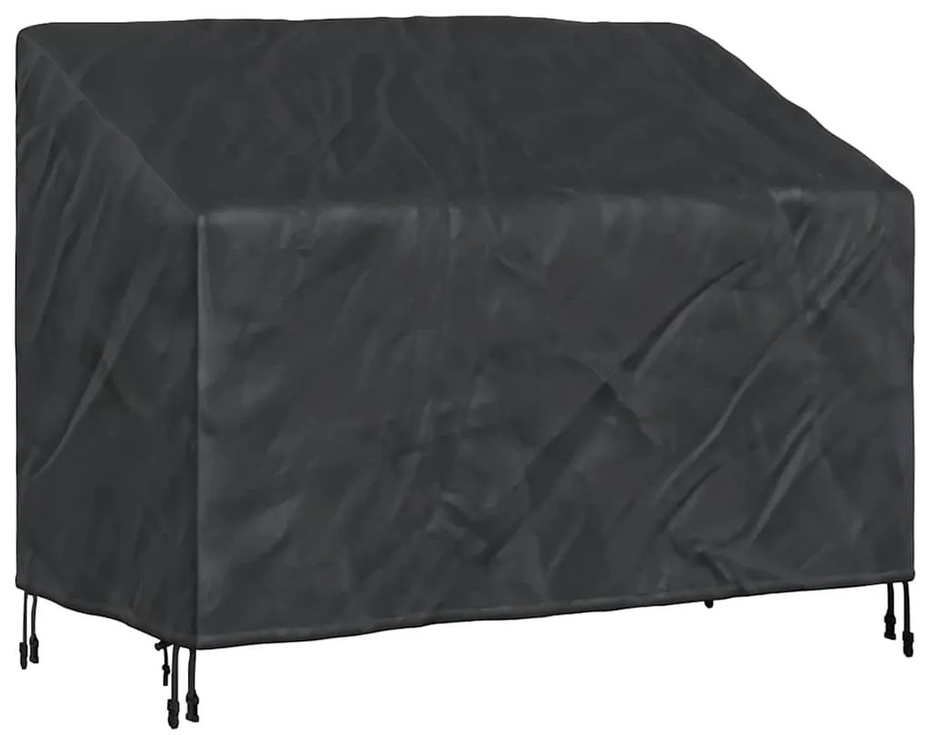 vidaXL Κάλυμμα Παγκάκι Κήπου Μαύρο 134 x 70 x 65 / 94 cm Ύφασμα 600D