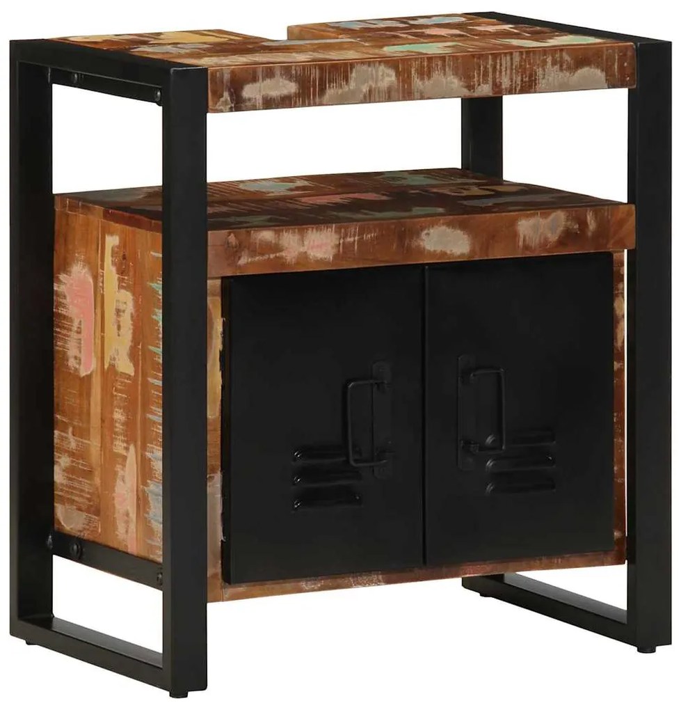 vidaXL Σετ Επίπλων Μπάνιου με ράφι 4 pcs Καφέ Στερεό ξύλο μάνγκο