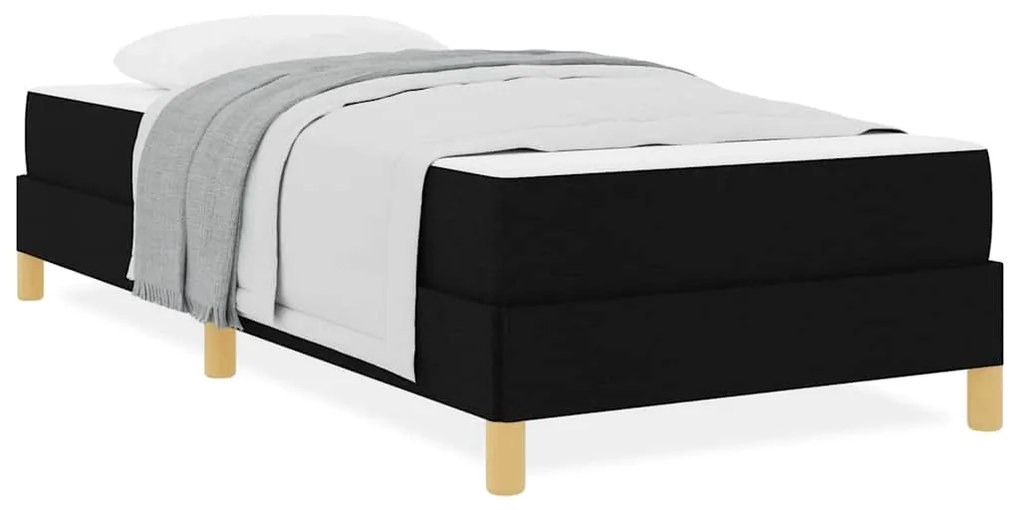 vidaXL Κρεβάτι με ελατήρια Μαύρο, Καφέ 100 x 200 cm