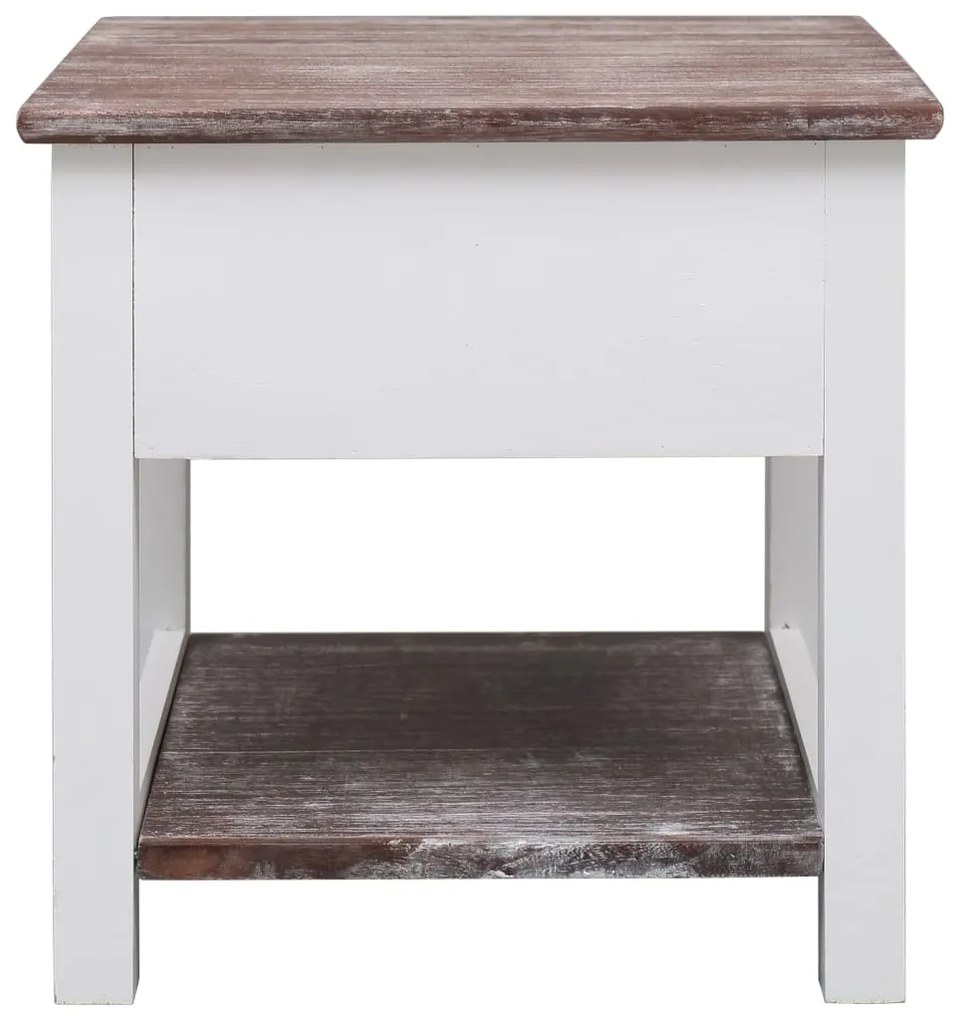 vidaXL Τραπέζι Βοηθητικό Καφέ 40 x 40 x 40 εκ. από Ξύλο Παυλώνιας