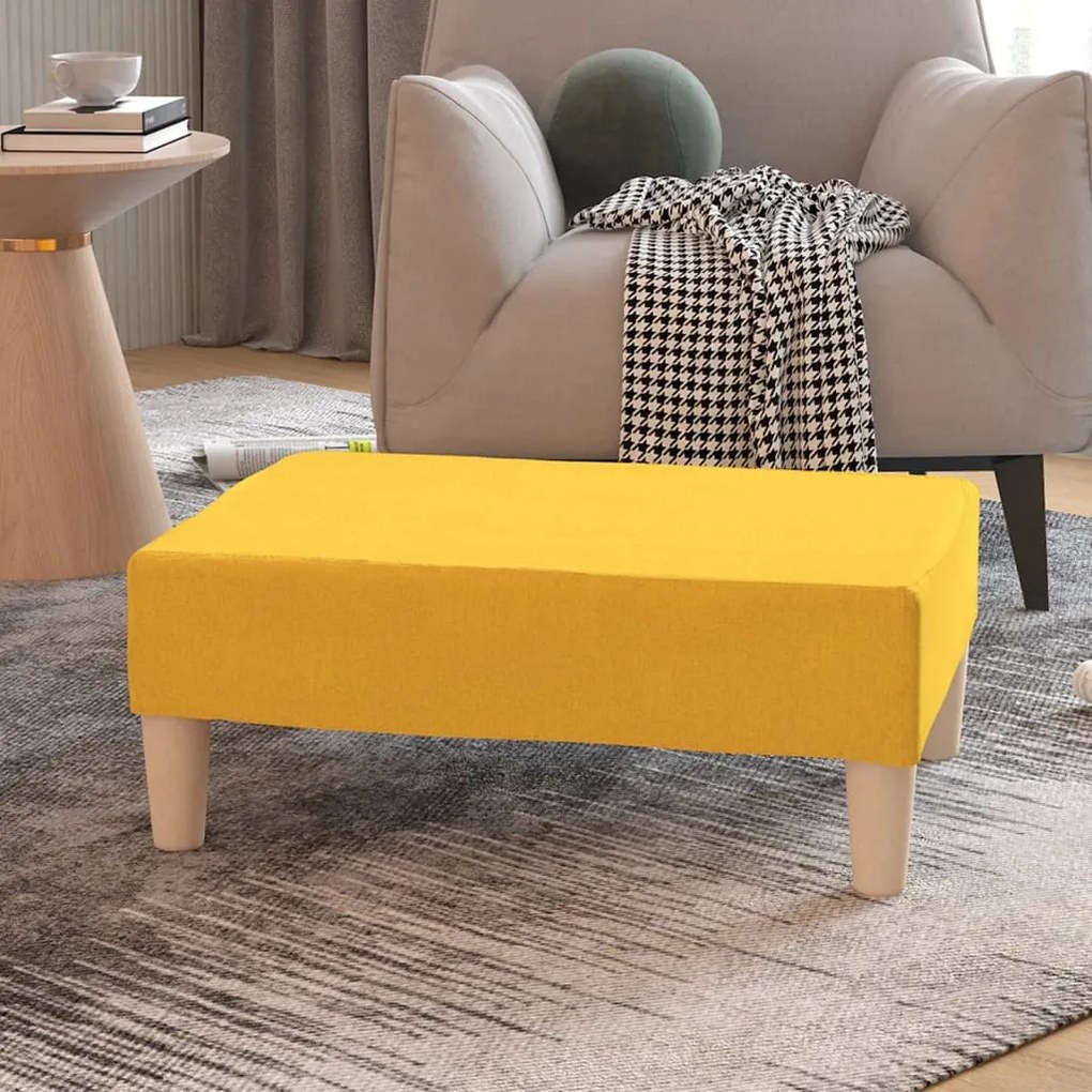 vidaXL Σκαμπό/Υποπόδιο Κίτρινο 78 x 56 x 32 εκ. Υφασμάτινο