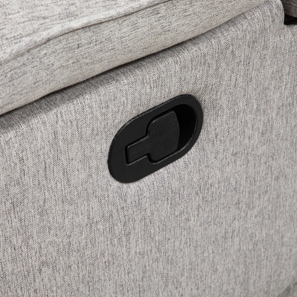 HOMCOM Πολυθρόνα Relax, Ανακλινόμενη, Άνετη, 89x101x105 cm, Γκρι