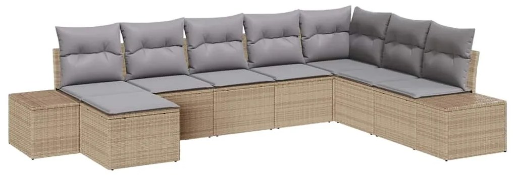 vidaXL Σετ Καναπέ Κήπου 8 pcs 319 x 209 x 85 εκ. Πολυ ράταν