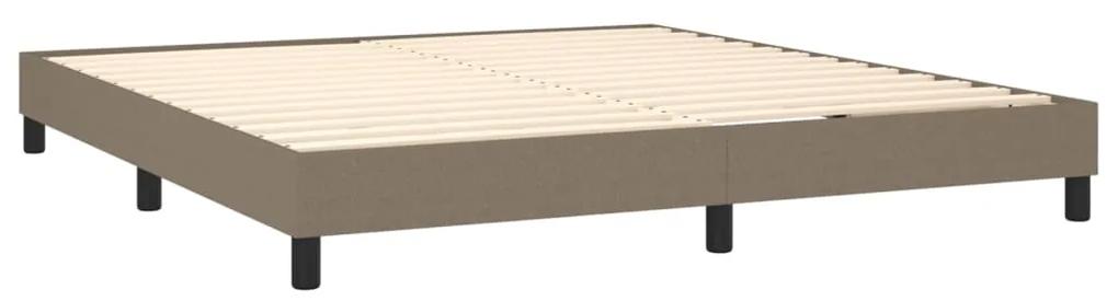 vidaXL Κρεβάτι Boxspring με Στρώμα Taupe 180x200 εκ. Υφασμάτινο