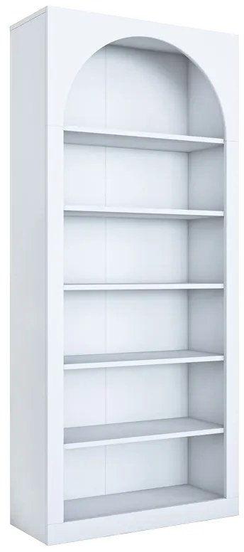 Βιβλιοθήκη Zoel pakoworld λευκό μελαμίνης 80x31.5x180εκ