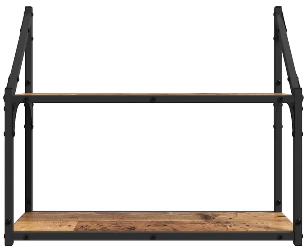 vidaXL Ράφι Τοίχου Παλαιό ξύλο 60 x 21 x 51 cm Επεξεργασμένο ξύλο