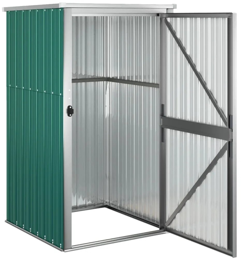 vidaXL Αποθήκη Εργαλείων Κήπου Πράσινη 88x89x161 εκ. Γαλβαν. Ατσάλι