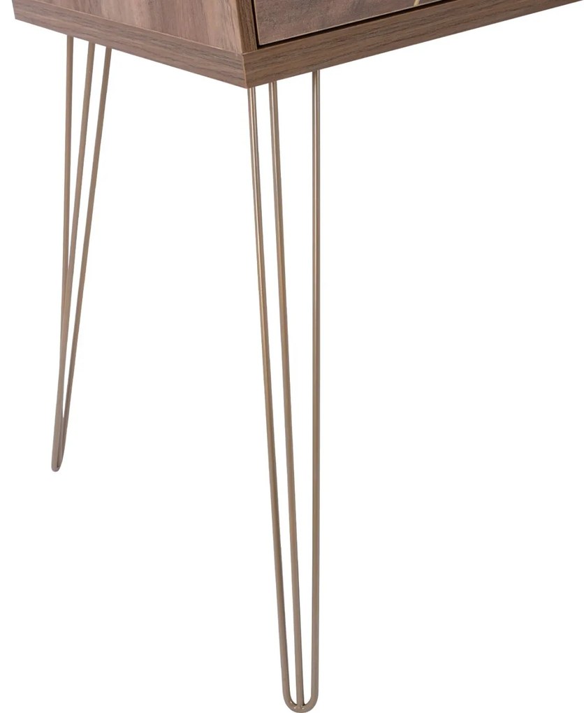 Κονσόλα KAITLYN Καρυδί - Χρυσό 120x55x79,5Y εκ. 120x55x79.5 εκ.