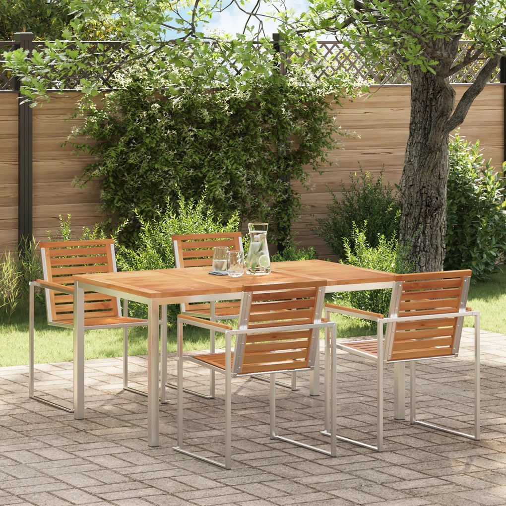 vidaXL Τραπέζι Εξωτερικού Χώρου 150x90x75 cm Στερεό ξύλο Teak