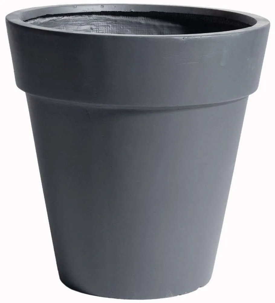 Κασπώ Πήλινο Με Γείσο E-7740-8 63x63x63cm Grey Supergreens Clay