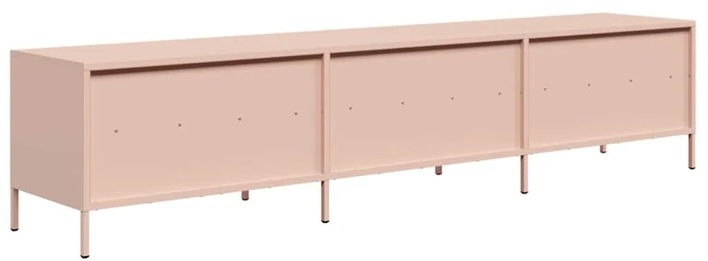 ντουλάπι τηλεόρασης vidaXL Ροζ 202x39x43,5 cm Ατσάλι ψυχρής έλασης