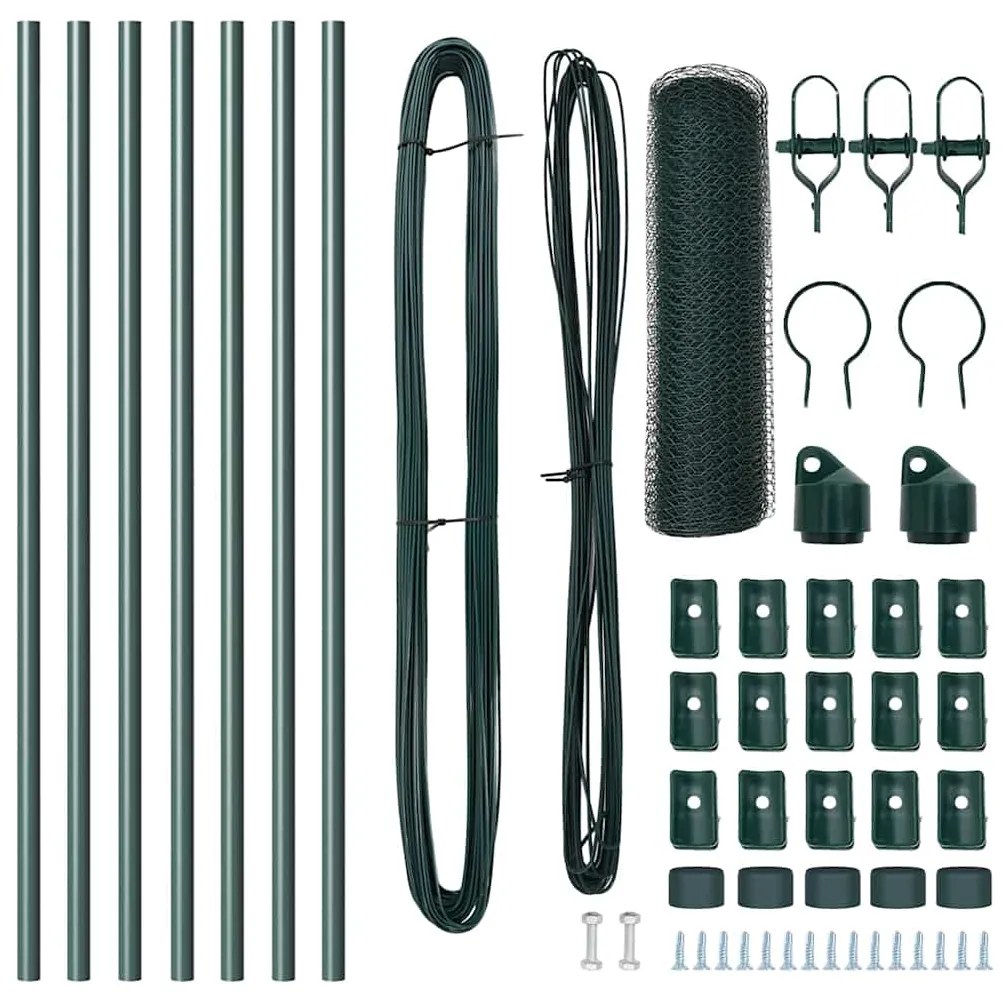 vidaXL Στύλος Περιφράξεων Πράσινο 10 x 0,4 m (25 mm πλέγμα)