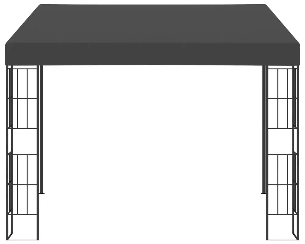 vidaXL Κιόσκι Επιτοίχιο Ανθρακί 3 x 3 μ. Υφασμάτινο