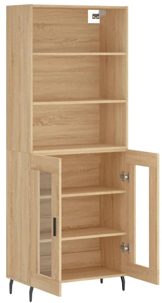 vidaXL Ντουλάπι Sonoma δρυς 69,5 x 34 x 180 εκ. από Επεξεργασμένο Ξύλο