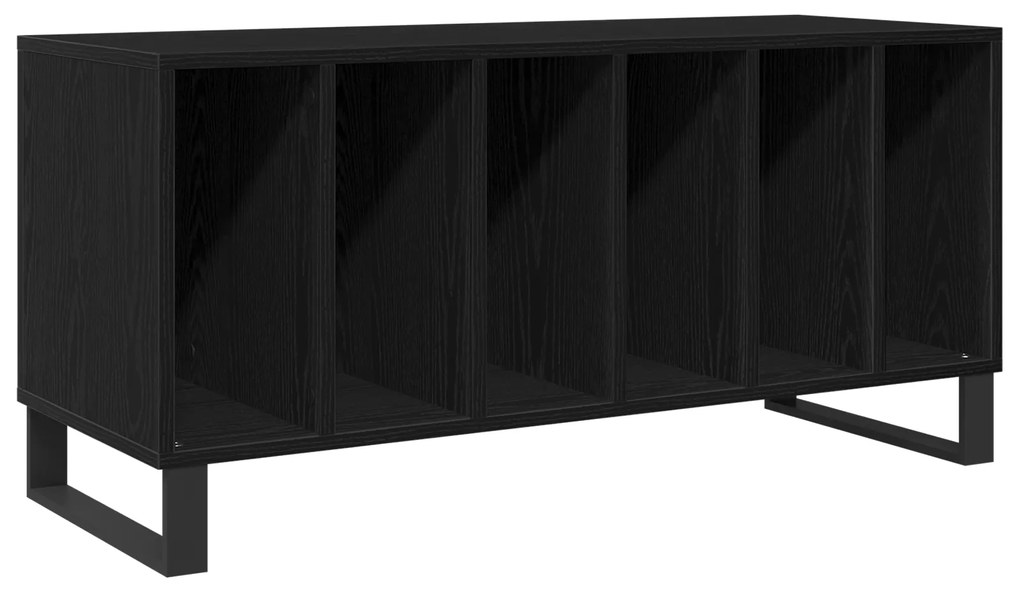 vidaXL Ντουλάπα Δίσκων Μαύρη Δρυς 100x38x48 εκ. Επεξεργασμένο Ξύλο