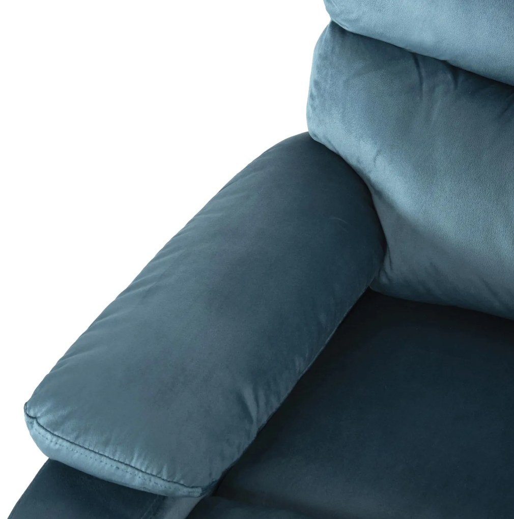 Πολυθρόνα YASUMU RELAX C9783.06 Πετρόλ Βελούδο 80x93x100Υεκ. 80x93x100 εκ.