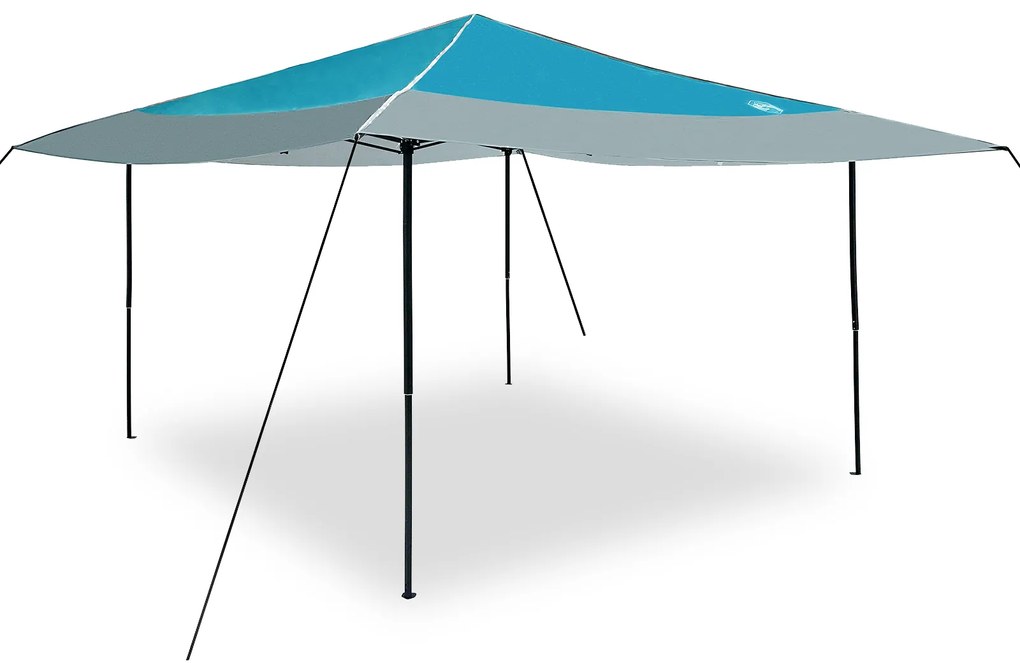 vidaXL Σκηνή Σκίασης Μπλε 400 x 400 x 227 / 236 / 245 εκ Ύφασμα Oxford