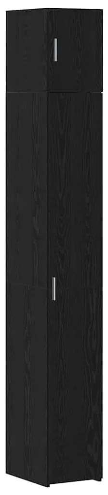 vidaXL Ντουλάπι αποθήκευσης 3 pcs Μαύρη Οξυά 30 x 42,5 x 225 εκ