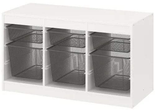 TROFAST παιδικό έπιπλο αποθήκευσης με κουτιά, 99x44x56 cm 294.798.35
