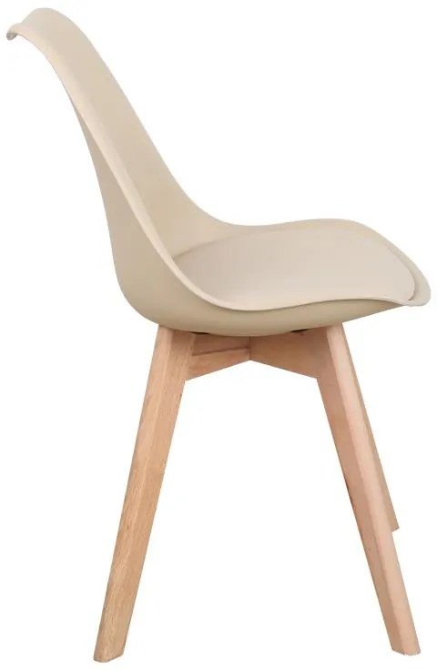 Καρέκλα Gaston PP-PU taupe απόχρωση- φυσικό πόδι 44x52x78εκ. 44x52x78 εκ.
